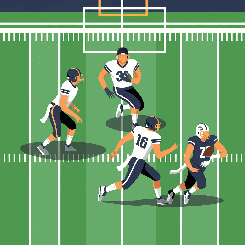 Curl Route Diagram in Flag Football