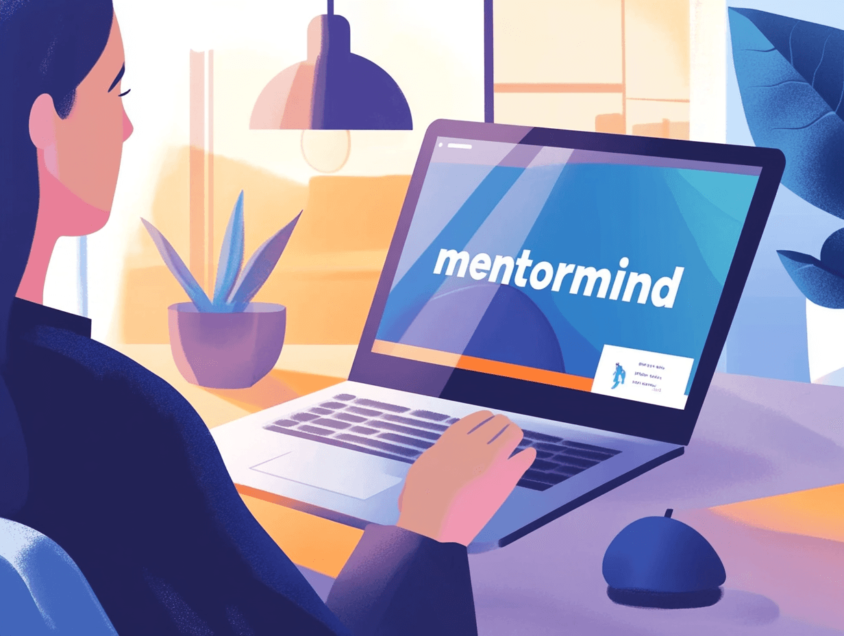 Moderni Verkkokurssialusta Mentormind Kannettavalla Tietokoneella