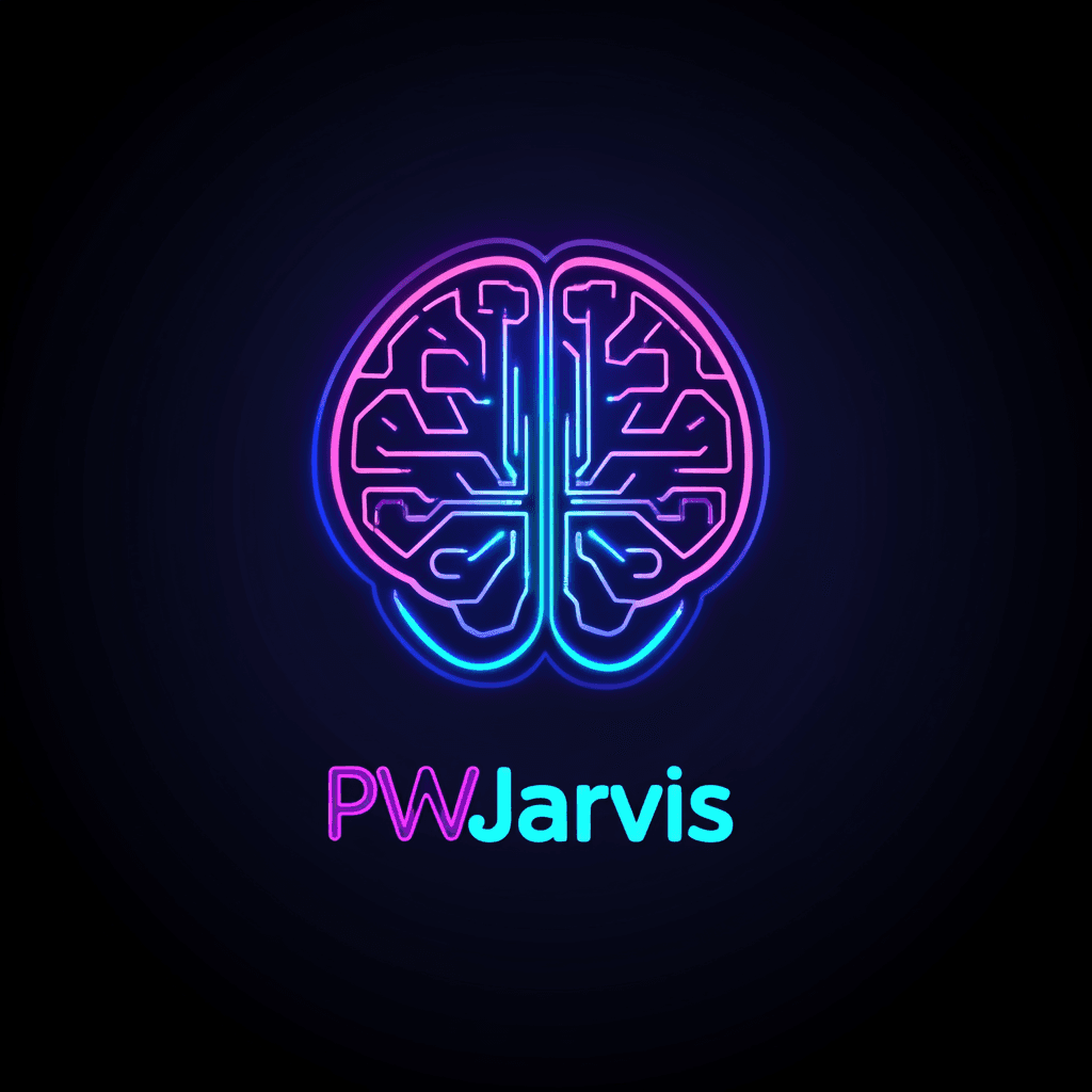 Futuristic Logo Design for PWJarvis Study App