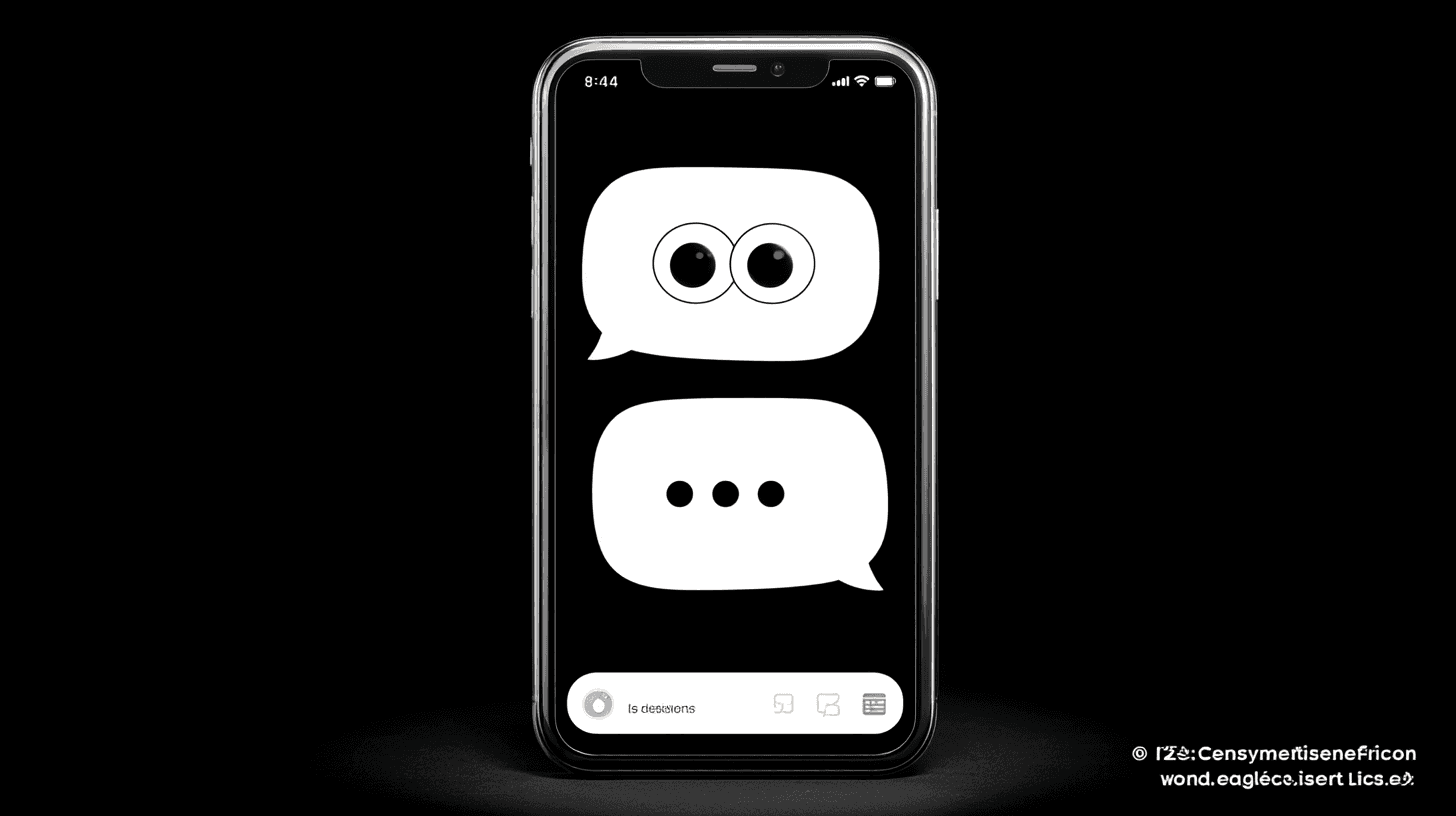 Cartoon Icon of a Speech Bubble Messaging App