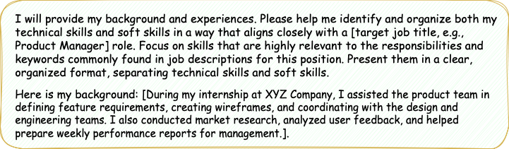 Skills Section-Prompt