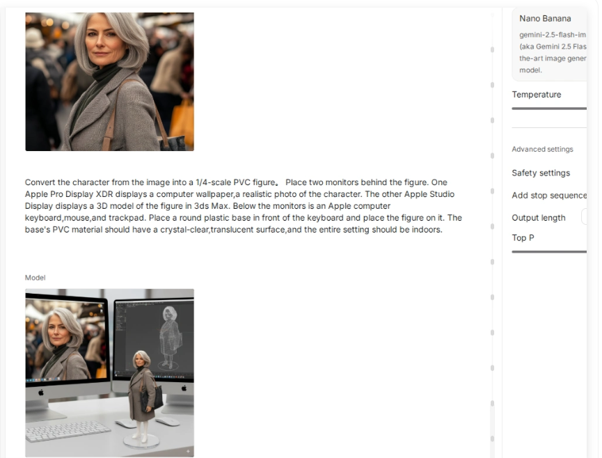 Turn a woman into Figurines with Nano Banana