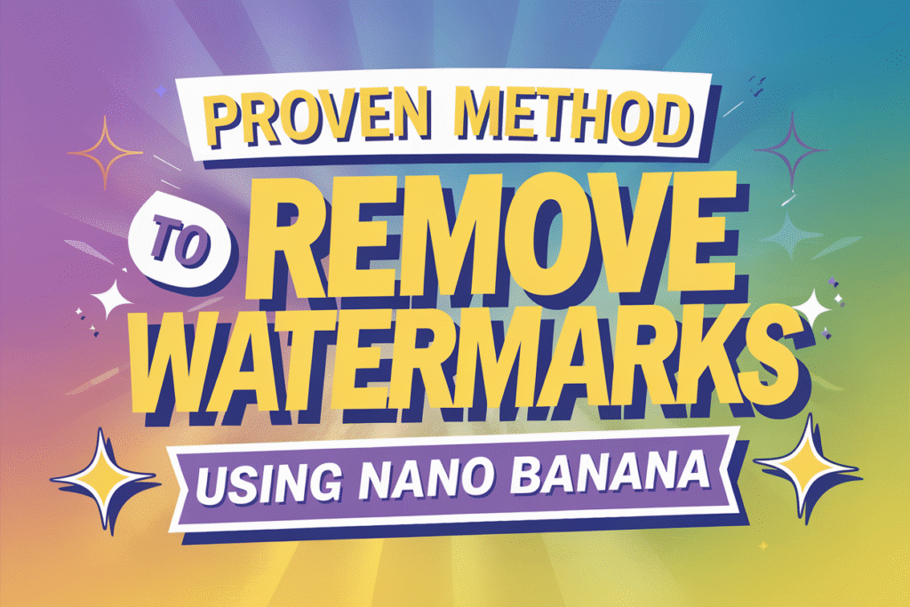 A Proven Method to Remove Watermarks Using Nano Banana