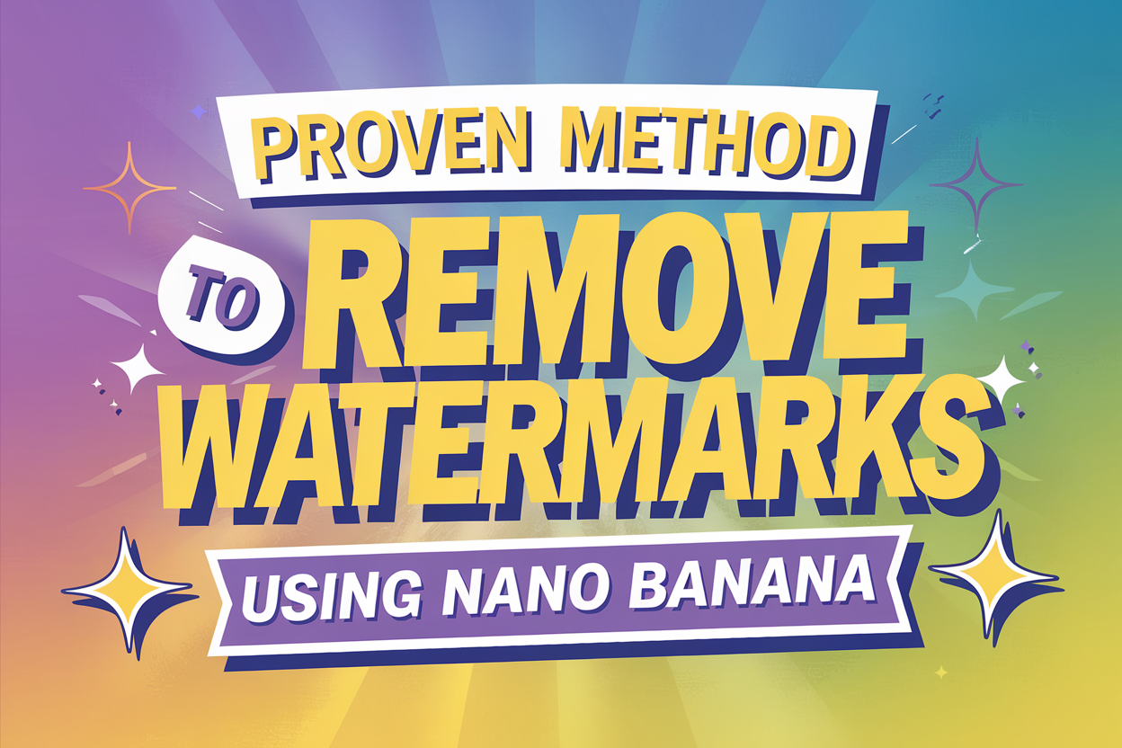 A Proven Method to Remove Watermarks Using Nano Banana