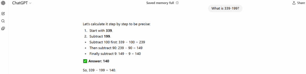 ChatGPT Improve Math Accuracy Using Chain-of-Thought Prompting