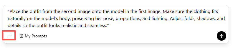 Click the upload button to select the images