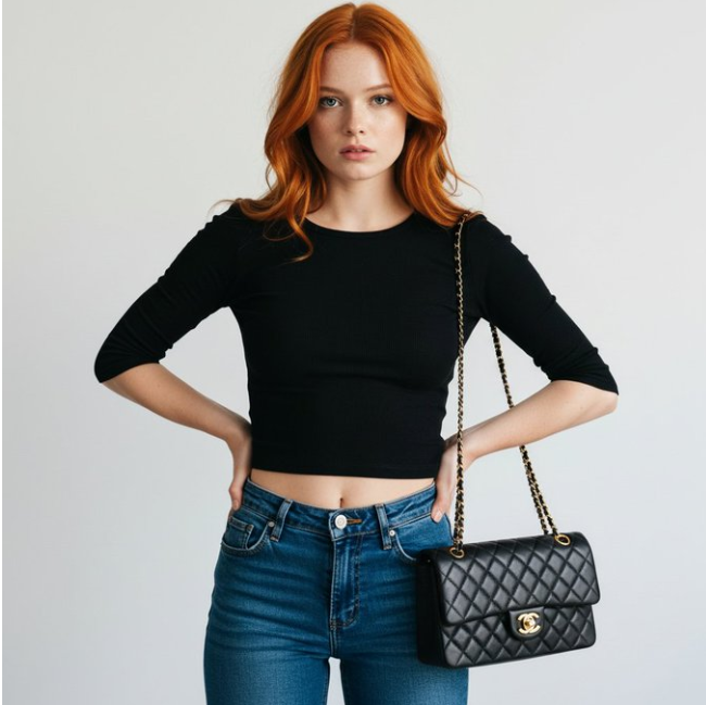 Nano Banana made the woman in the image carry a bag 2
