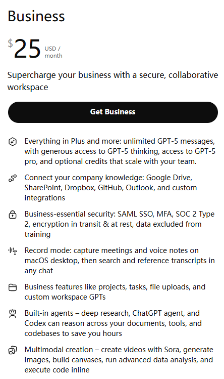 ChatGPT business plan Overview