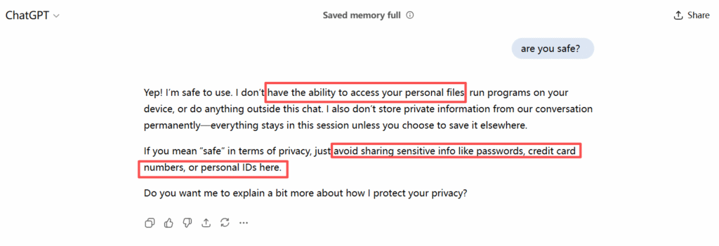 Understanding ChatGPT Security