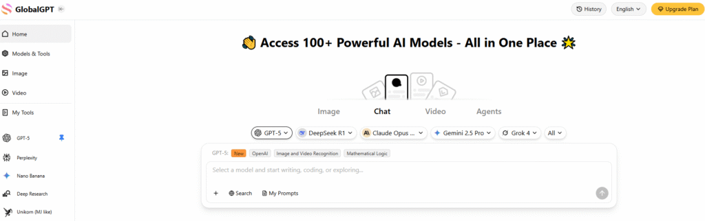 GlobalGPT Free AI Tools | All‑in‑One AI Platform with ChatGPT Online, AI Writing Tools, and AI Image & Video Generators