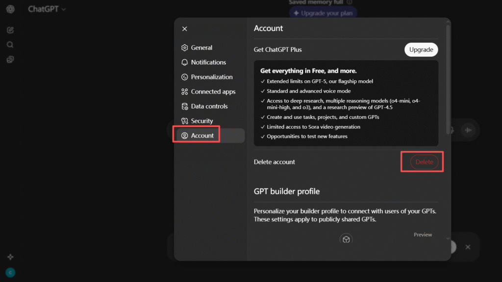 Step-by-Step Guide to Delete ChatGPT Account in minutes：Request Account Deletion