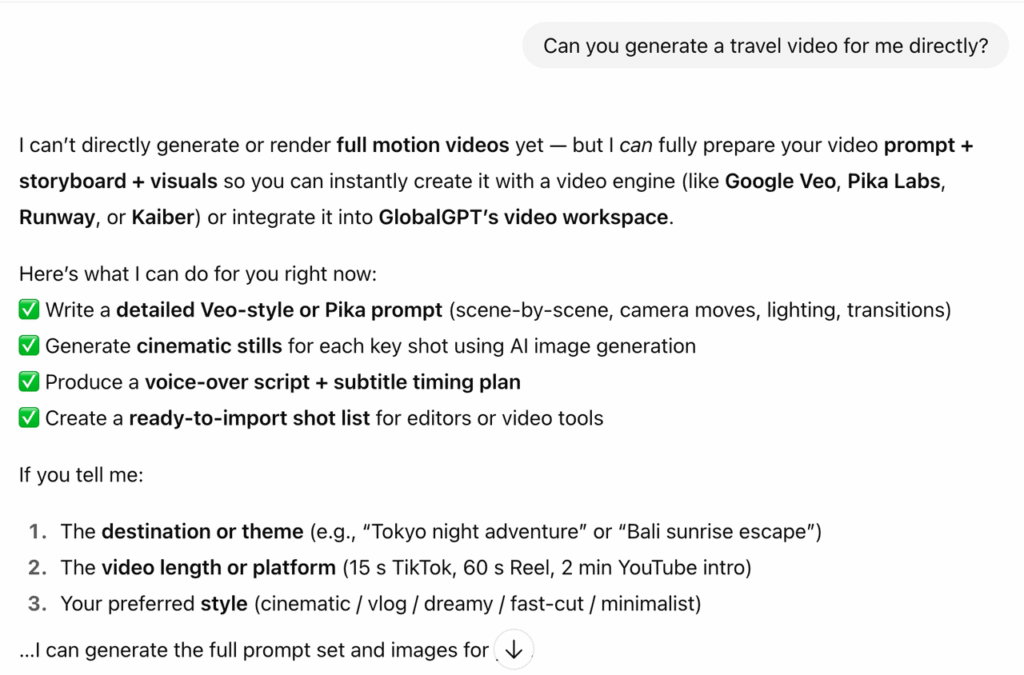 Can ChatGPT Make Videos