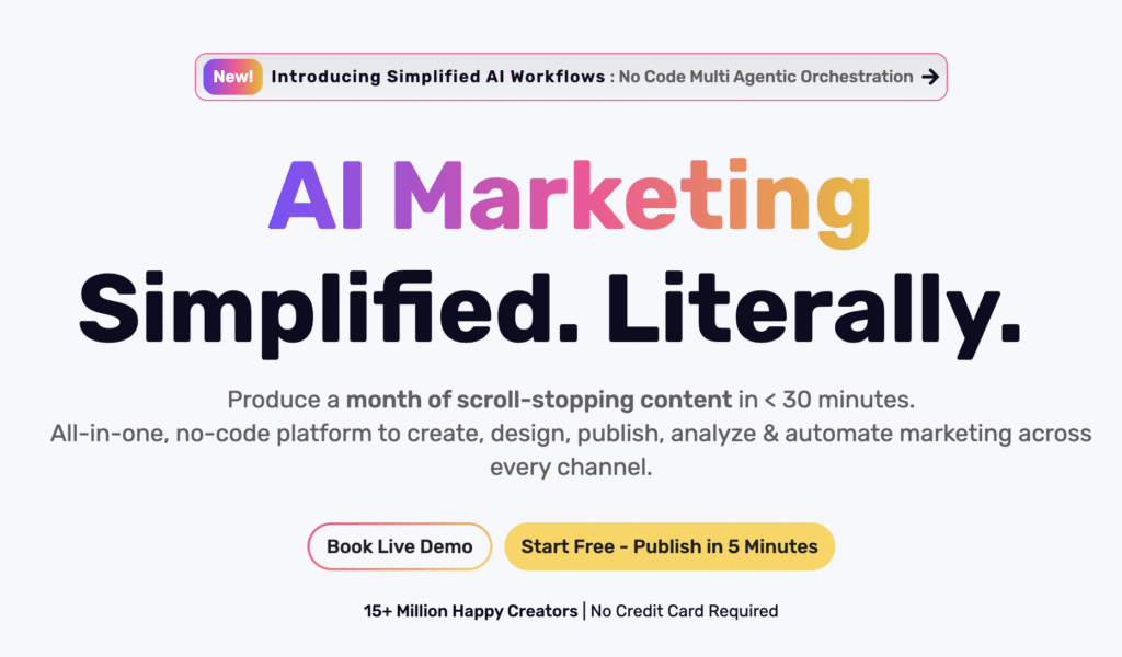9. Simplified – AI Content Creation + Chatbot Training