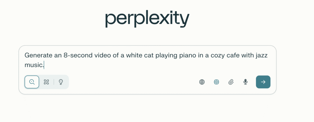To get the best results, craft a clear, descriptive prompt. For example: “Generate an 8-second video of a white cat playing piano in a cozy cafe with jazz music.” 