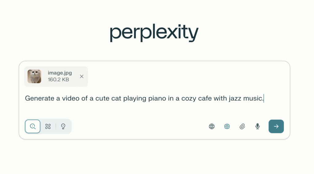 Perplexity AI allows you to upload images and transform them into dynamic videos.