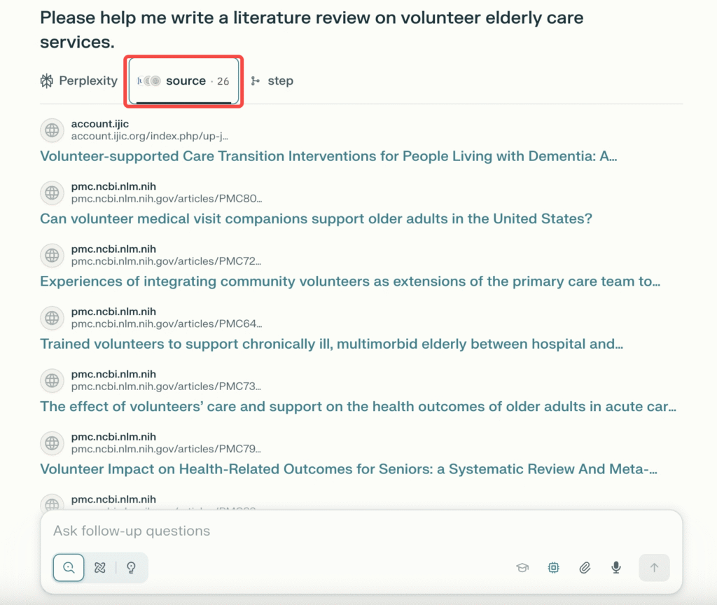 Live web retrieval with clickable, labeled citations.