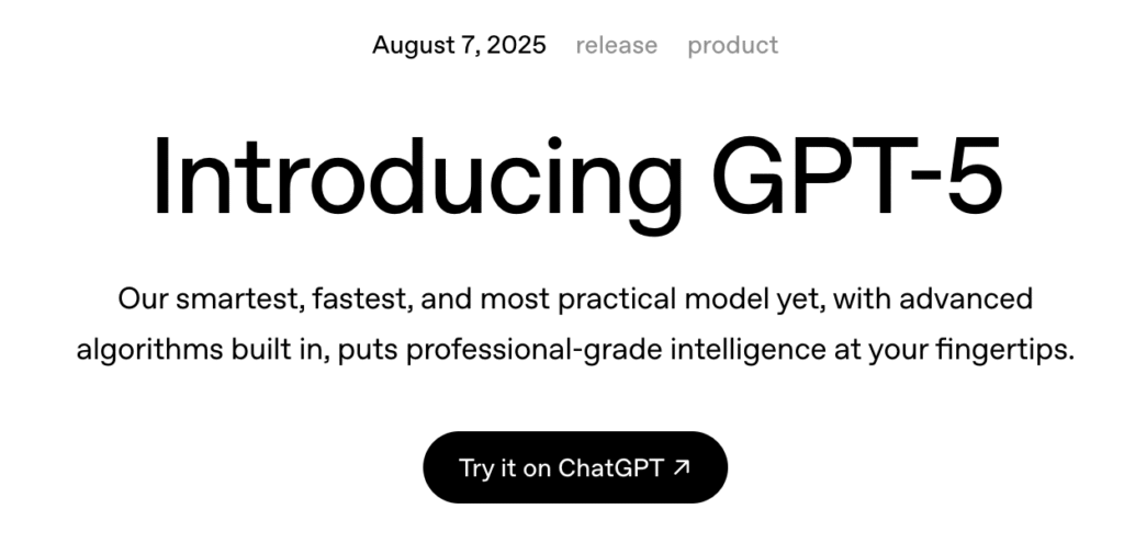 Overview of GPT-5