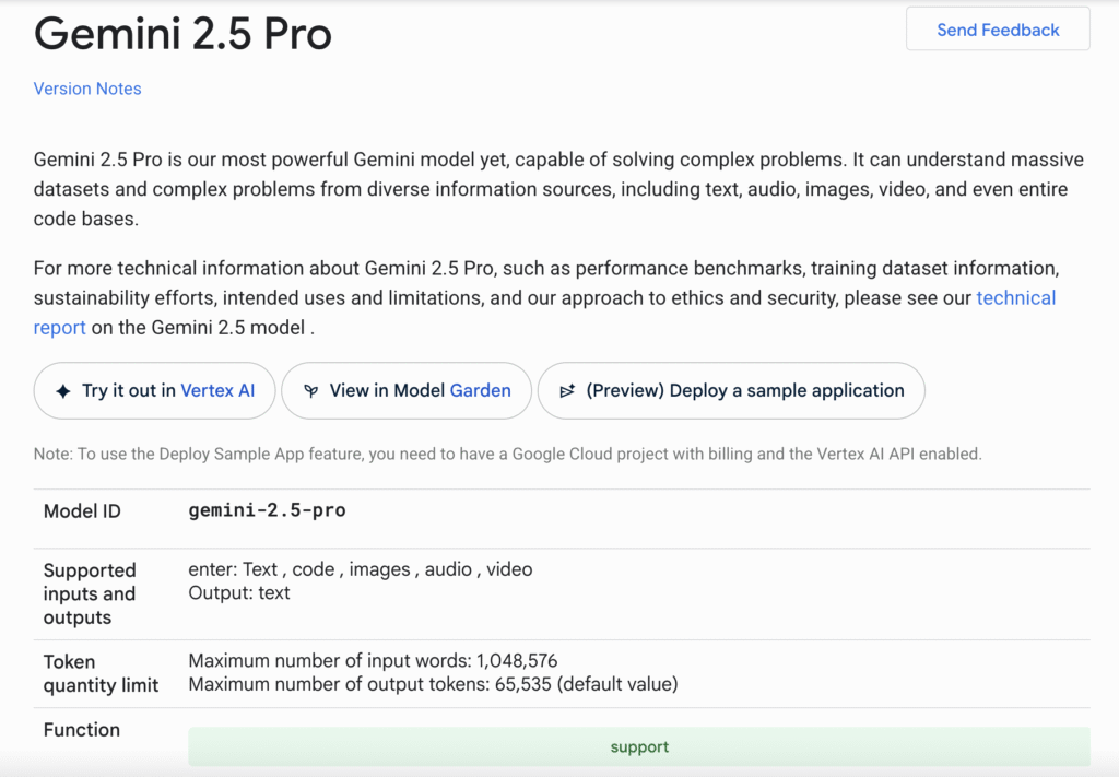 Overview of Gemini 2.5 Pro