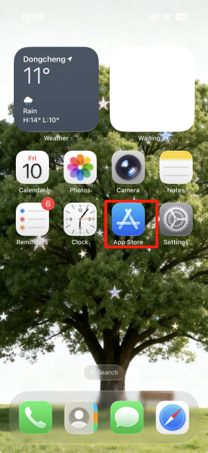 Open the App Store on your iPhone