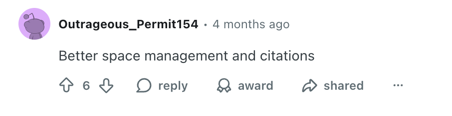 Perplexity has better space management and citations.