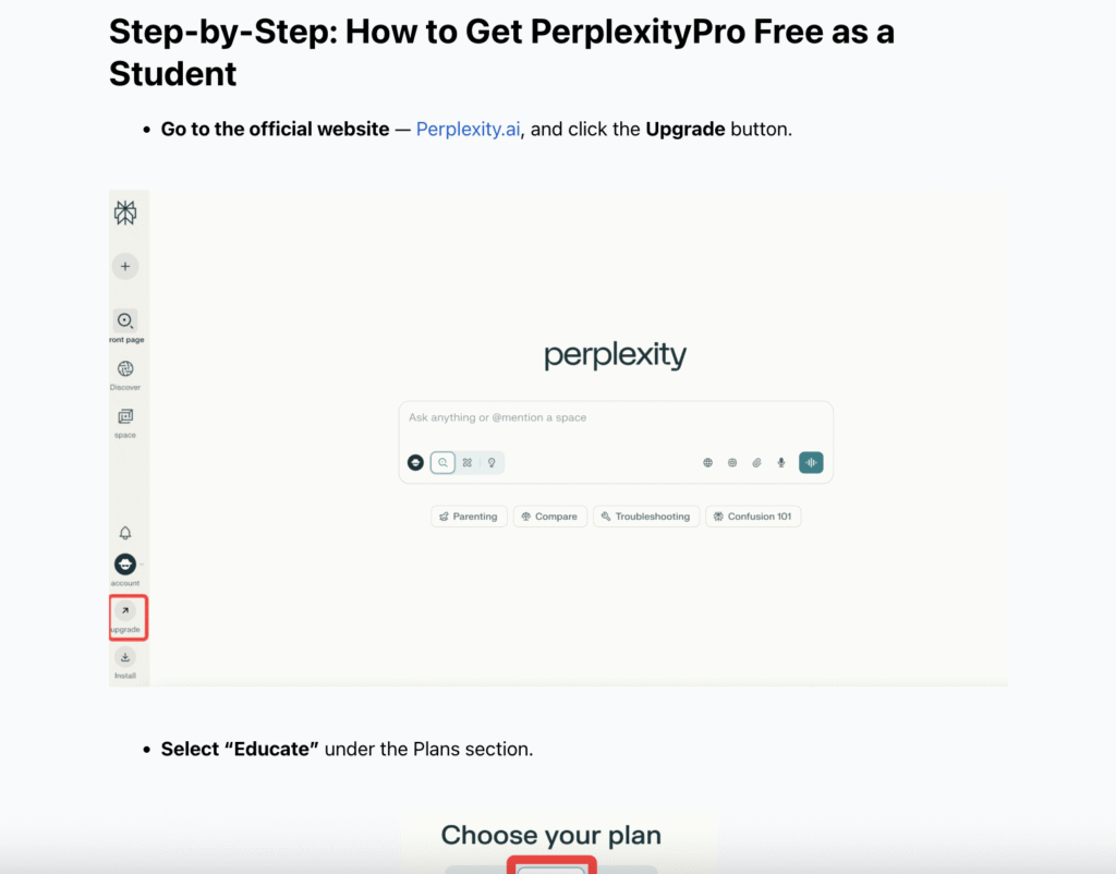 We’ve put together a detailed guide on how to get Perplexity for free — click here to read it.